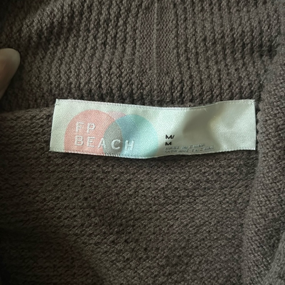 FP Beach Hailee Brown Cardigan Size M - Picture 3 of 7